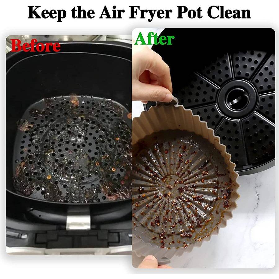3 Pcs Air Fryer Silicone Liner Set for Baking Roasting Microwave C