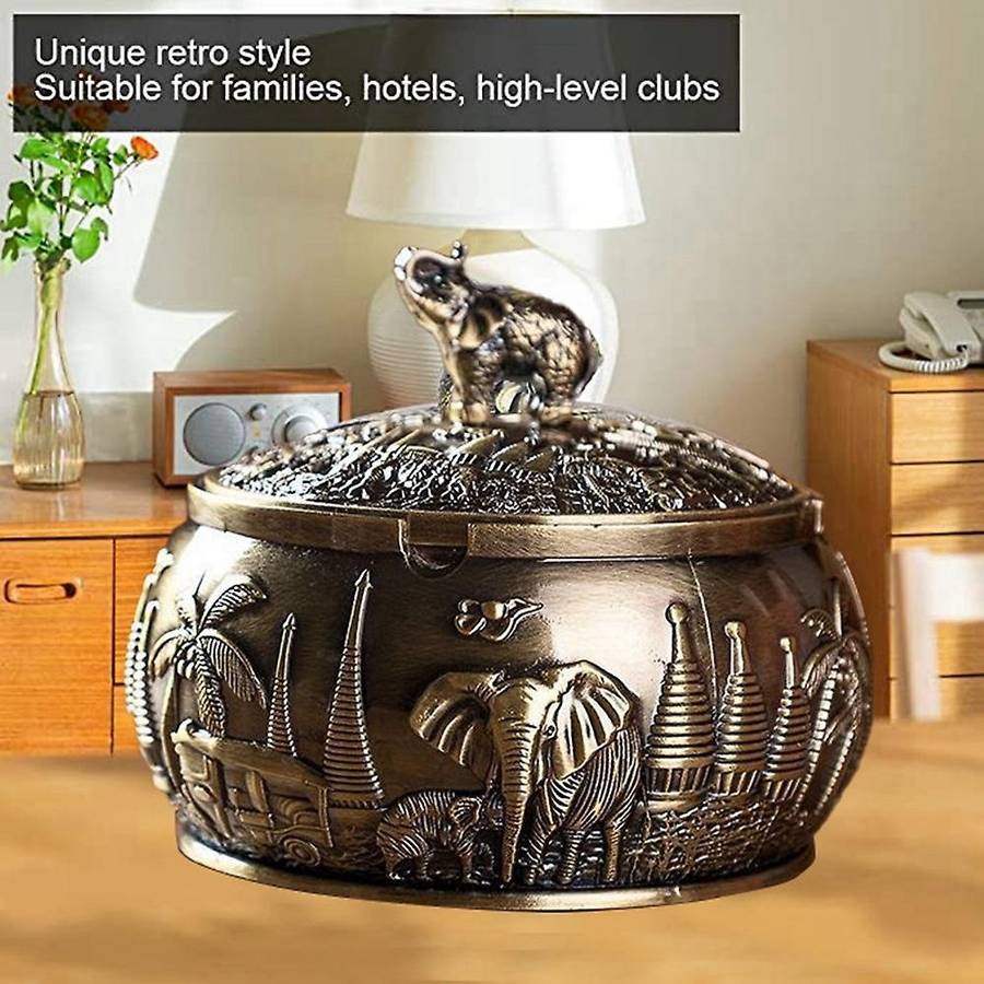 Windproof Ashtray with Lid for Cigarettes Unique Fancy Home Decor