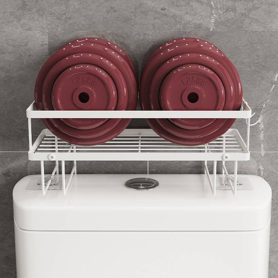 Bathroom Above The Toilet Rack Toilet Bathroom Wall Hanging, White