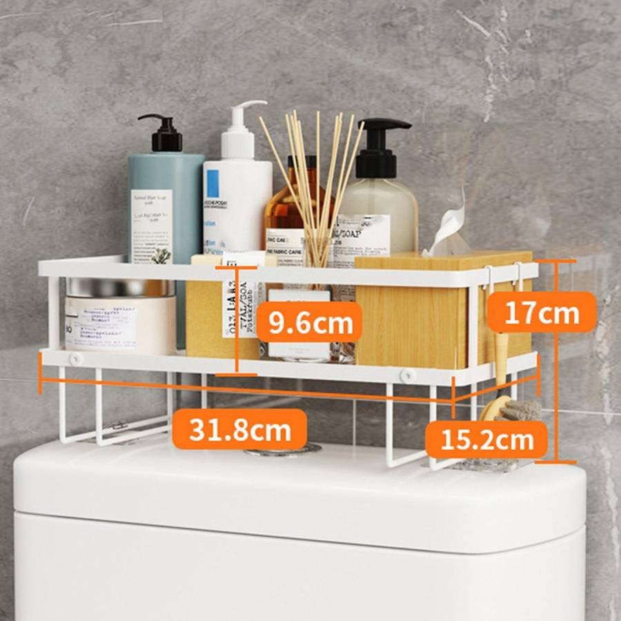 Bathroom Above The Toilet Rack Toilet Bathroom Wall Hanging, White