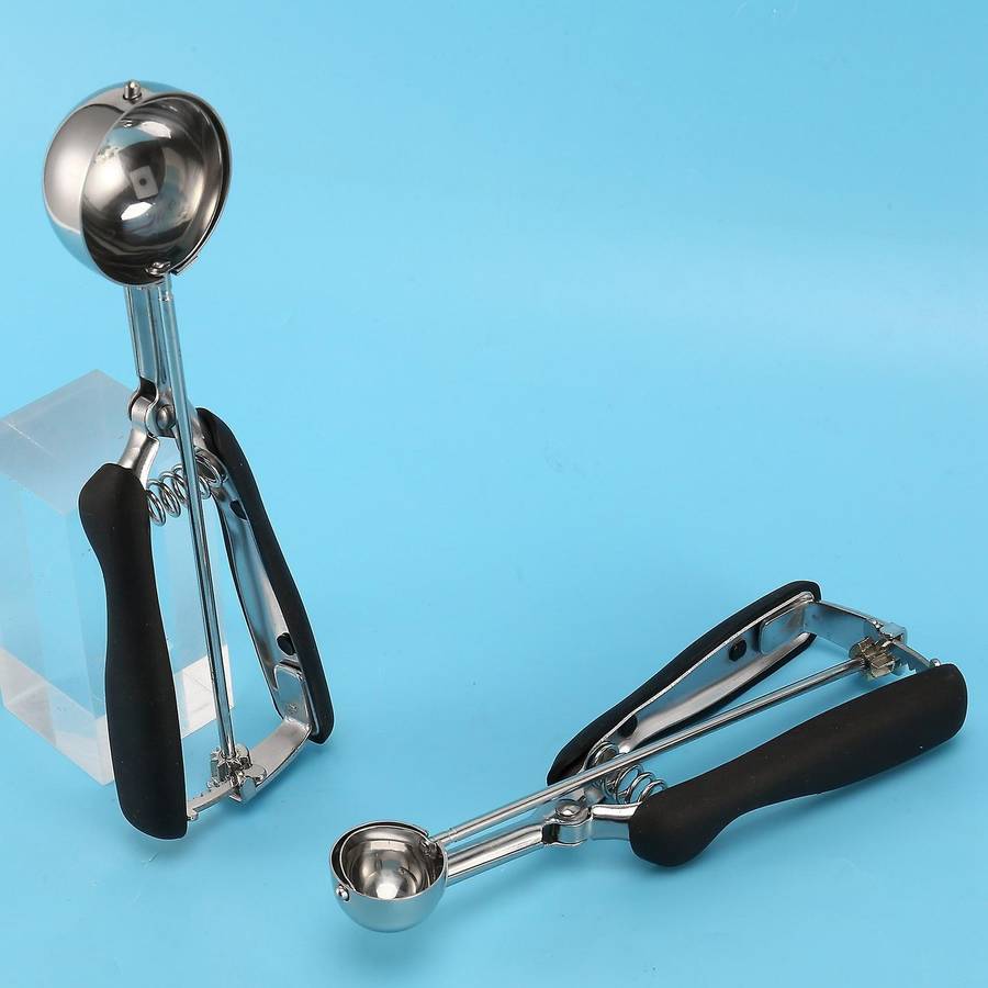 Ice Cream Scoops Set Of 3, Cookie Scoop for Baking Stainless Steel