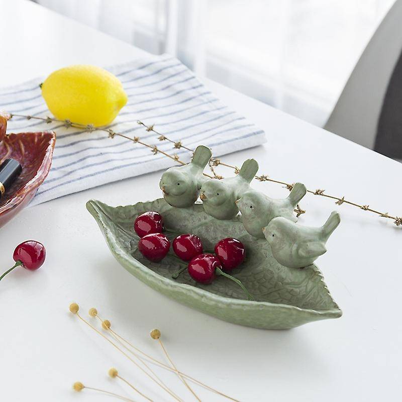 Bird Bath Outdoor Garden Decor Birdbath Feeder Yard Bowl Ceramics