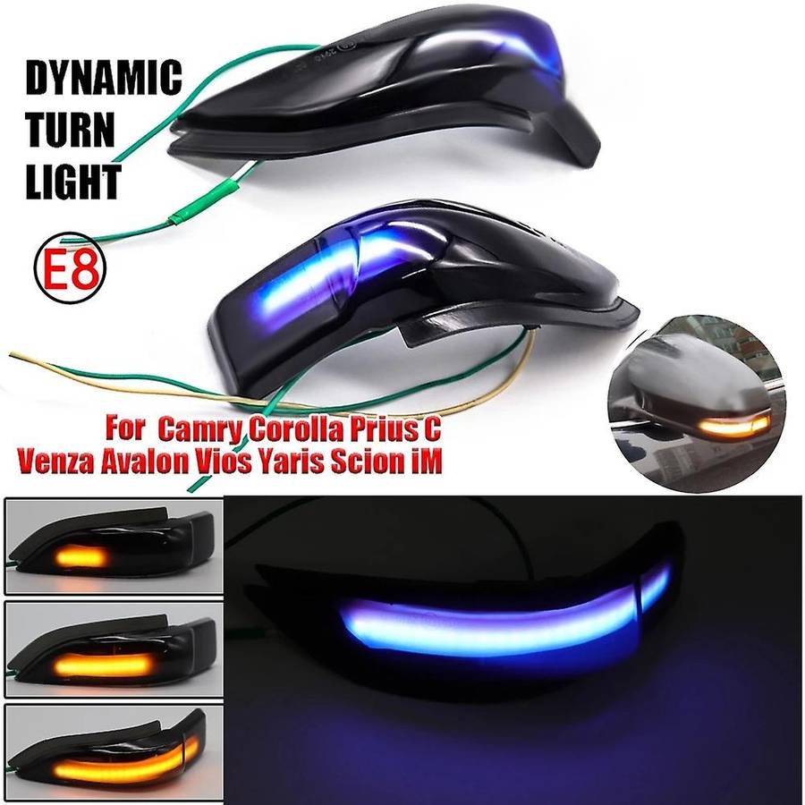 Car Led Rearview Mirror Light Turn for Toyota Corolla Yaris Xp130