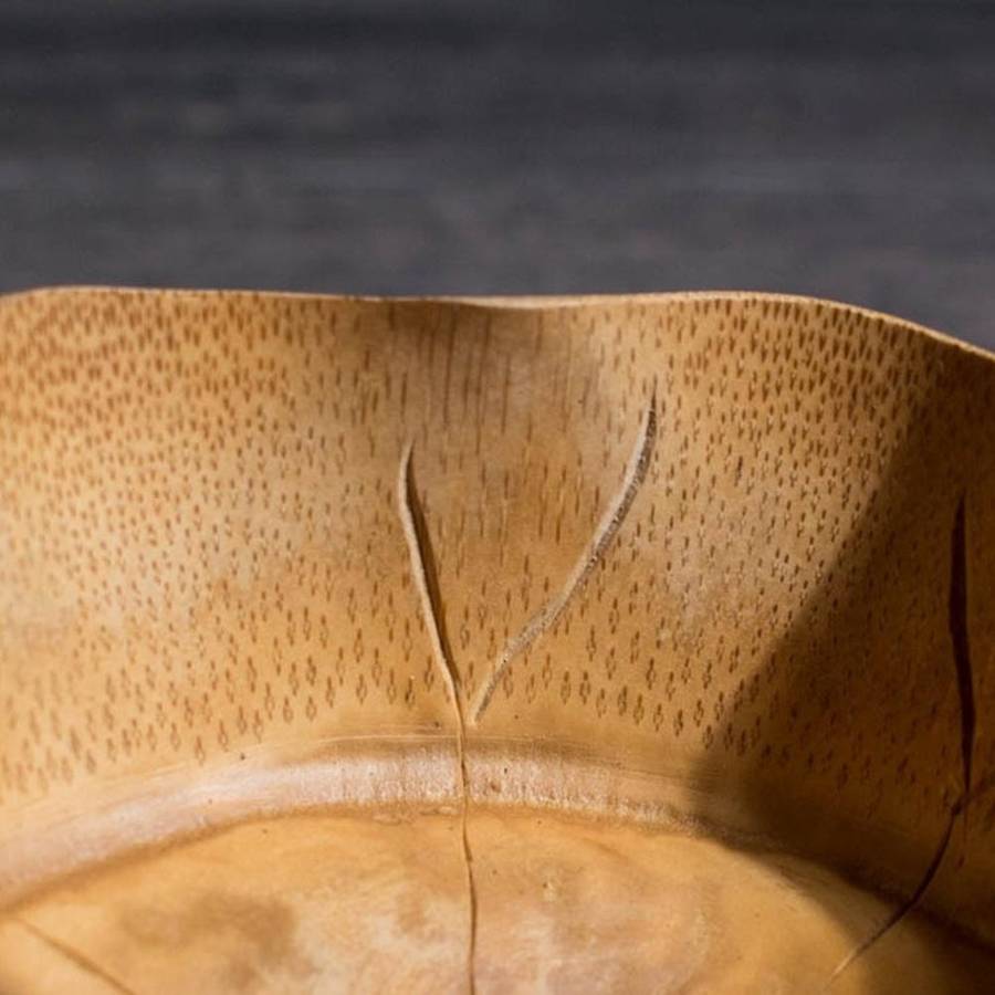 Bamboo Lotus Leaf Bowl Children's Bowl Tea Set Handicrafts