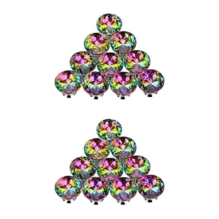 10pcs 30mm Colorful Knobs Glass Cabinet Knobs Drawer Pulls Handle