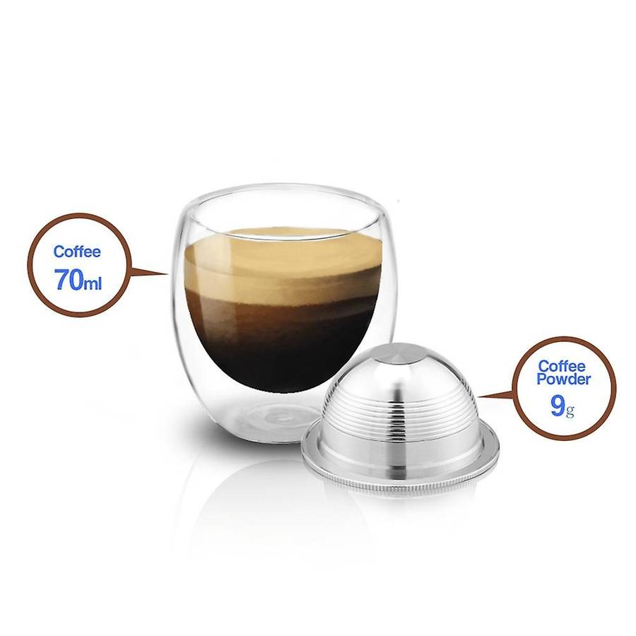 3pcs Reusable Capsule for Nespresso Vertuoline Coffee Filter 230ml