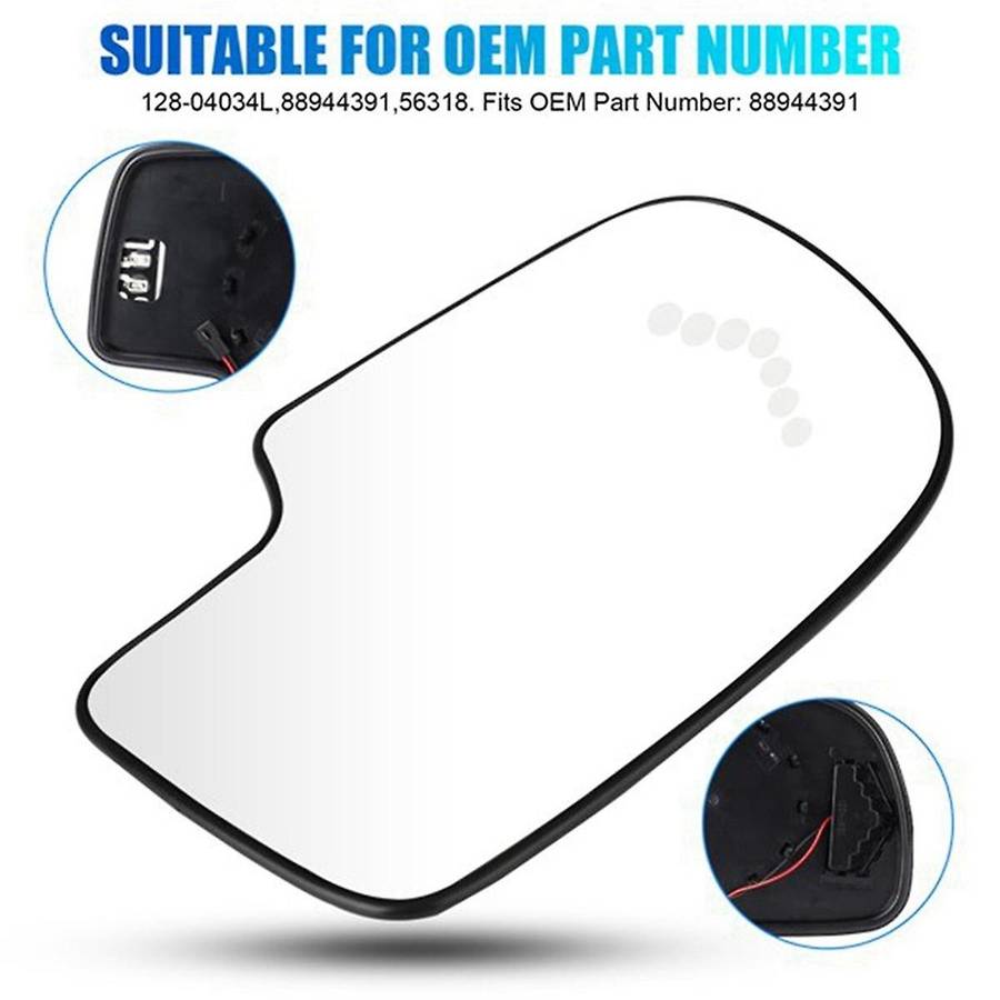 Automotive Side Rearview Mirror Glass Heated Mirror Reversing Mirror Lens for 88944391 88944392