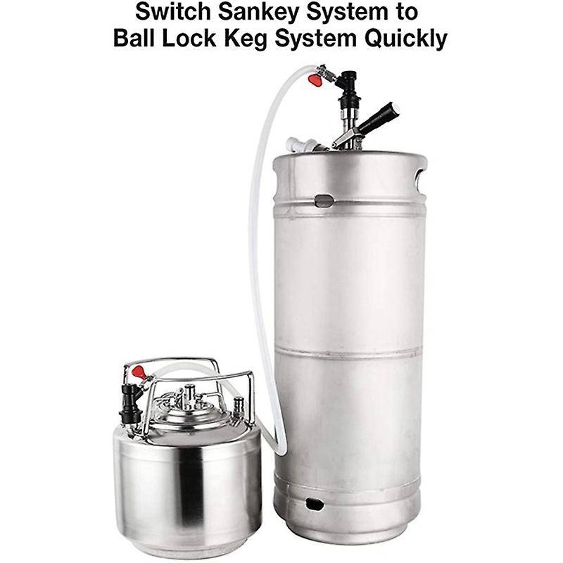Ball Lock Conversion Kit, Coupler Adapter FPT 5/8 Thread Stainless Steel Ball Lock Quick Disconnect
