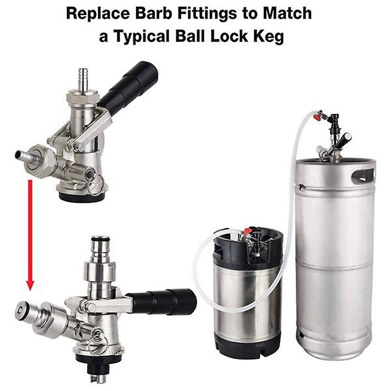 Ball Lock Conversion Kit, Coupler Adapter FPT 5/8 Thread Stainless Steel Ball Lock Quick Disconnect