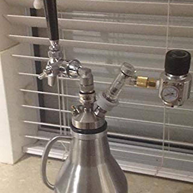 Ball Lock Check Valve Disconnect, Ball Lock Black Disconnect Set for Homebrew Cornelius Kegging Fitt