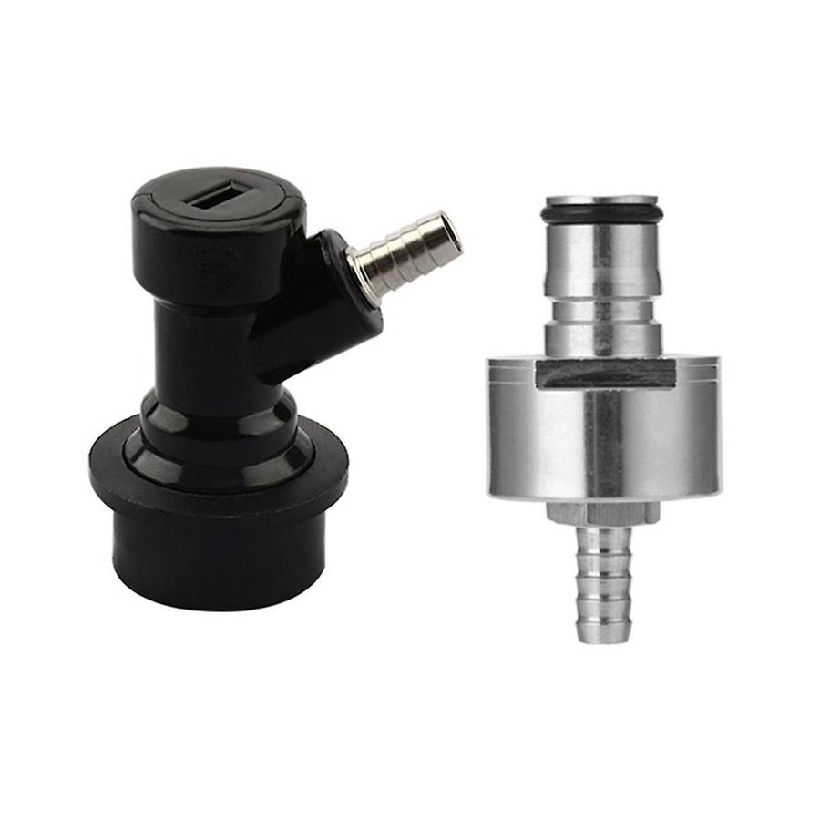 Ball Lock Disconnect Carbonation Cap - Stainless Steel Carbonation Cap with 5/16inch Barb Ball Lock