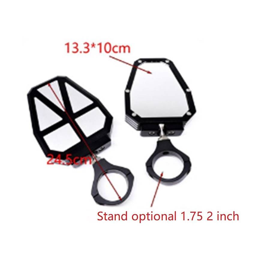 Beach Mirror Motorcycle Reflector 1.75/2 Universal for Atv/utv Black