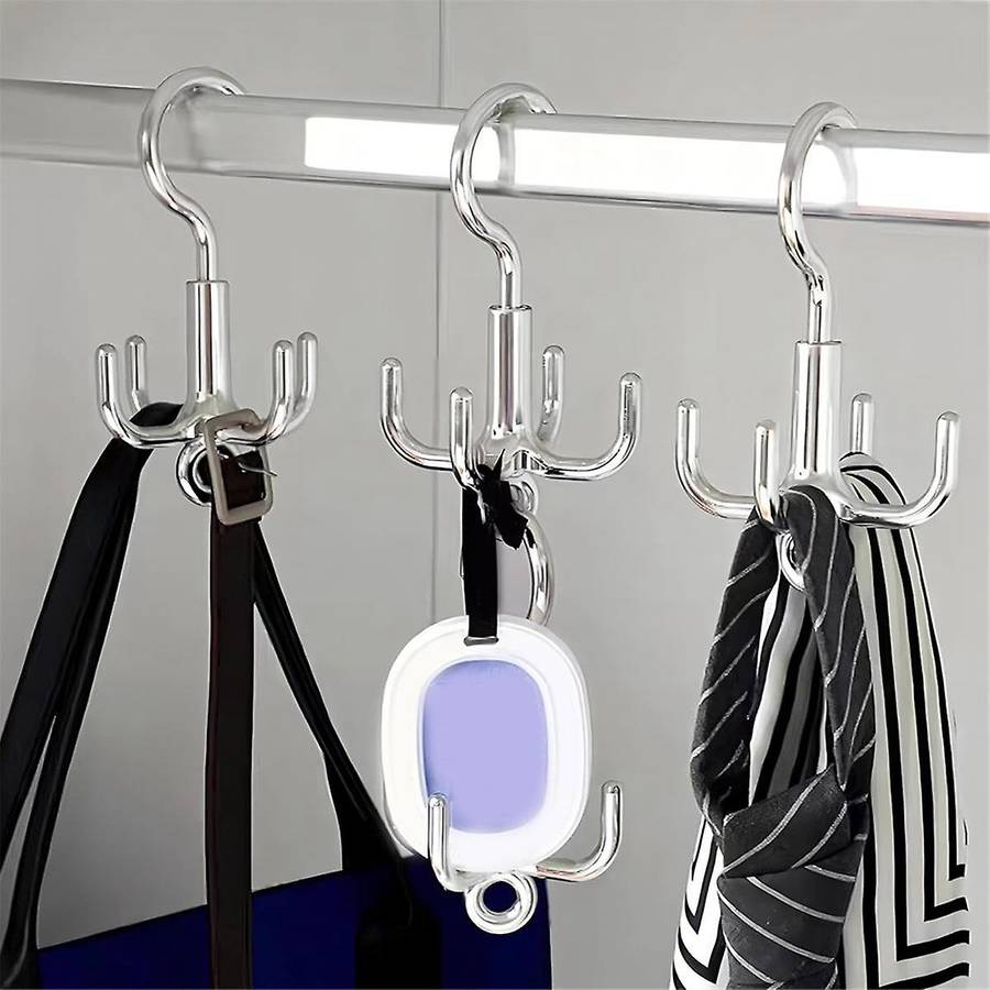 Belt Hanger Tie Rack, 4 Pack Closet Organizer, Storage Hook for Belt, Scarf, Hat,Handbag, Shoes,Bra