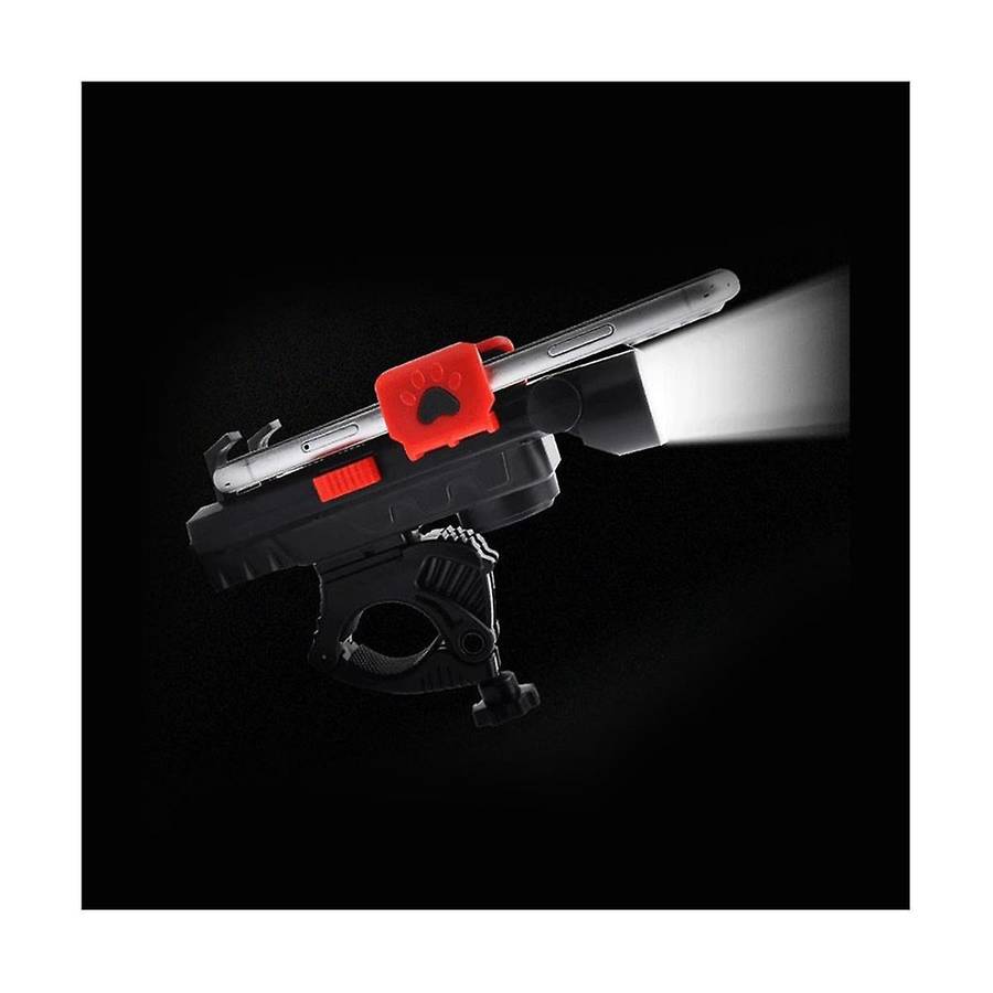 Bicycle Lights 4-in-1 with Cell Phone Holder Charging Treasure Bicycle Headlights Mountain Bracket C