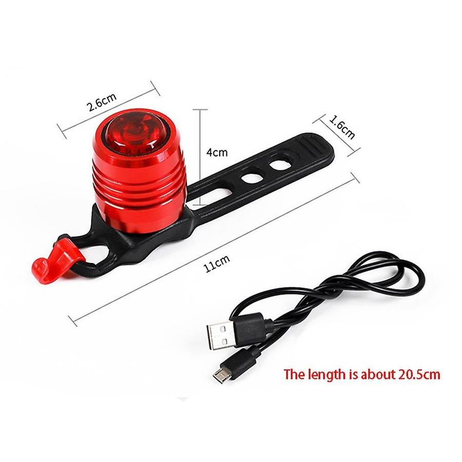 Bicycle Rear Light Carat Type Bike Warning Lamp USB Charge Red White Light Color Safety Headlight Ta