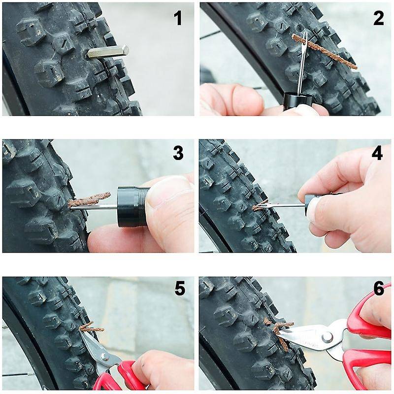 Bike Tire Repair Tools Road Bike Tubeless Rubber Strip Car Motorcycle Tyre Puncture Repairing Tool S