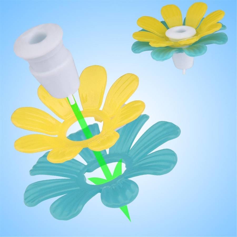 Bird Feeder Flowers,Set Bird Hanging Feeding Ports Replacement Parts Bird Feeder Supplies for Bird F