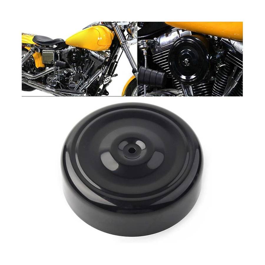 Black 7inch Air Cleaner Cover for Touring Softail Fl Fx Fxst Flst Xl Fxd Flt Motorcycle Round Rippl