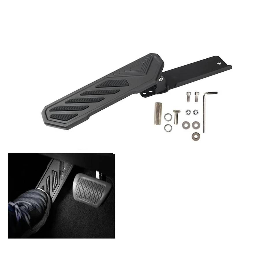 Black Car Brake Pedal Left Side Footrest Kick Panel for JT Anti-Slip for JL JLU 4XE 2018-2022