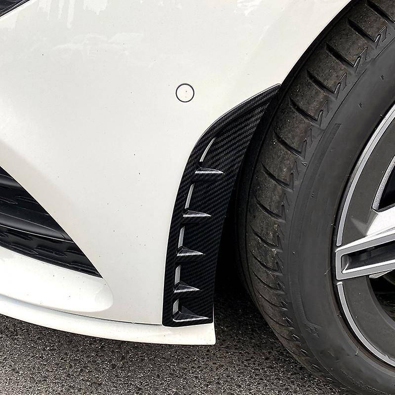 Black Front Bumper Splitter Spoiler Air Inlet Cover Trim Wind Knife Decoration for GLA C118 CLA180/2