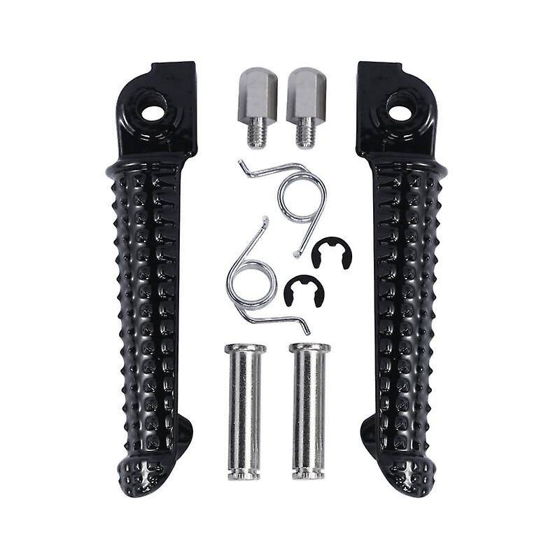 Black Front Footrest Foot Pegs Fit for YZF-R6 YZF-R1 YZF R6S 2003-2008
