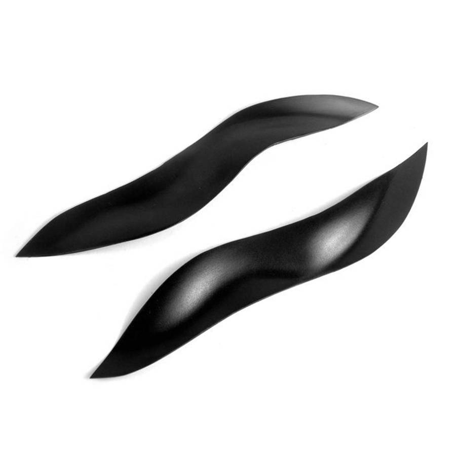 Black Headlight Eyelids Head Light Lamp Eyebrow Cover Trim for Smart W450 2003-2006 Accessories