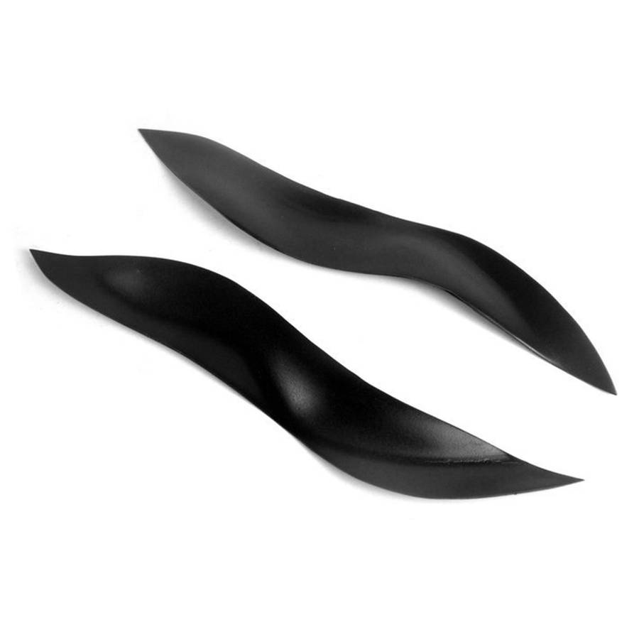 Black Headlight Eyelids Head Light Lamp Eyebrow Cover Trim for Smart W450 2003-2006 Accessories