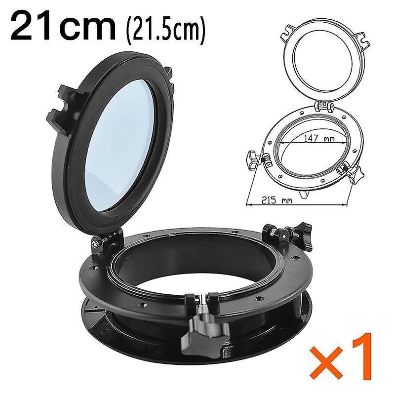 Black Round Portholes Plastic Hatches Port Lights Opening Window 8 Inch 21cm(21.5cm) Marine Boat Rv