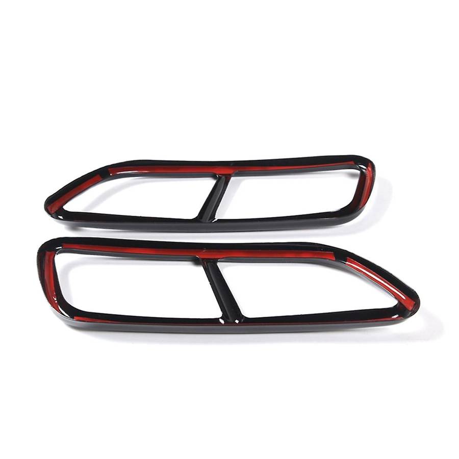 Black Stainless Steel Pipe Throat Exhaust Outputs Tail Frame Trim Cover for S60 Exterior Accessorie