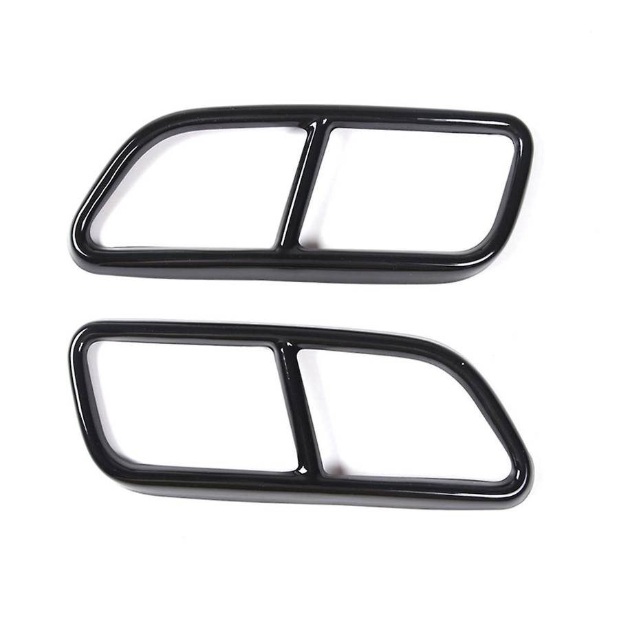 Black Stainless Steel Pipe Throat Exhaust Outputs Tail Frame Trim Cover for S60 Exterior Accessorie