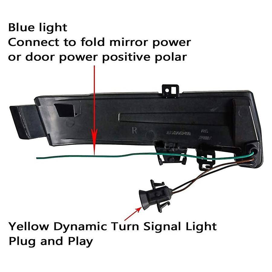 Blue Turn Signal Indicator Dynamic Blinker for - C117 2014-2019 CLA250 CLA45 W221 W212 W204 W176 W24