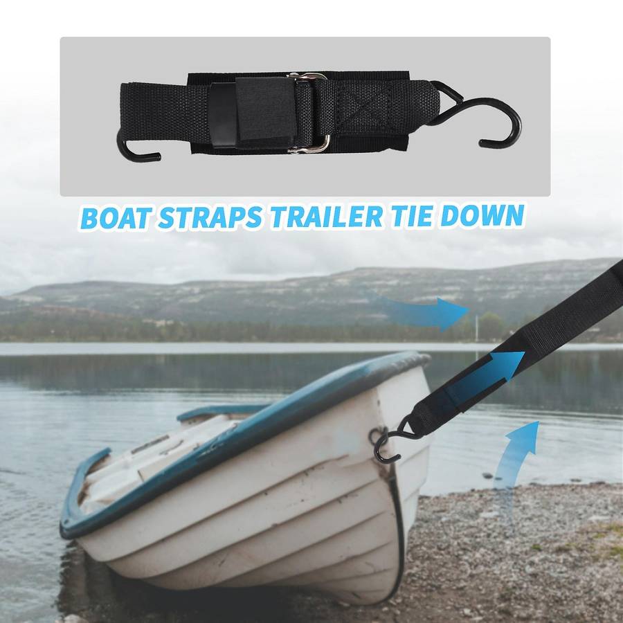 Boat Transom Tie Down Straps to Trailer Buckle Strap for Marine Jet Pwc Trailers 2inch X 4feet,1200