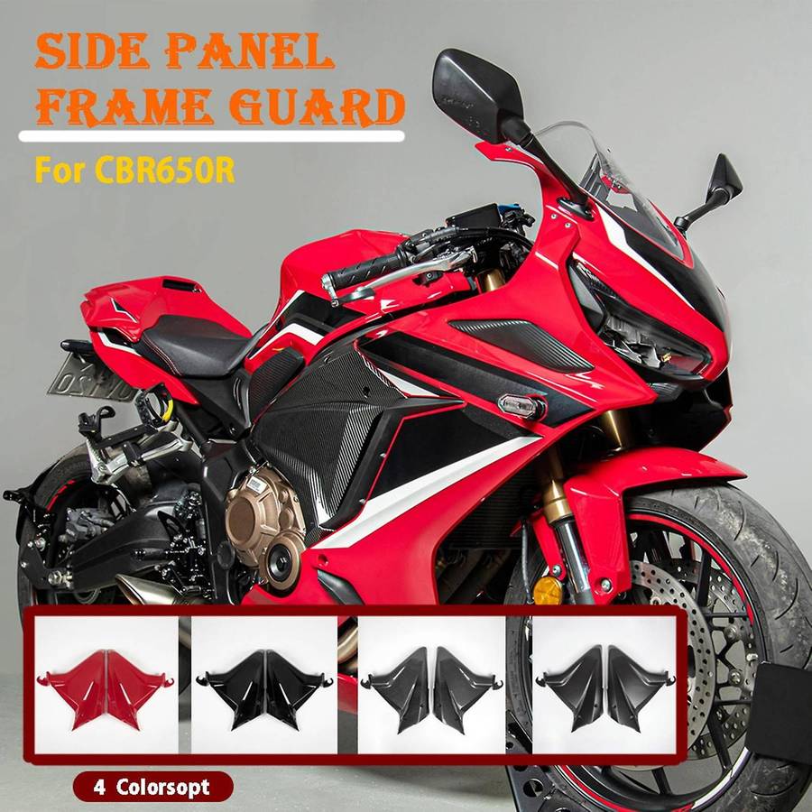 Body Frame Side Cover Motorcycle Tank Side Covers Panels Gas Fairing for CBR650R 2019-2021 Matte Bla