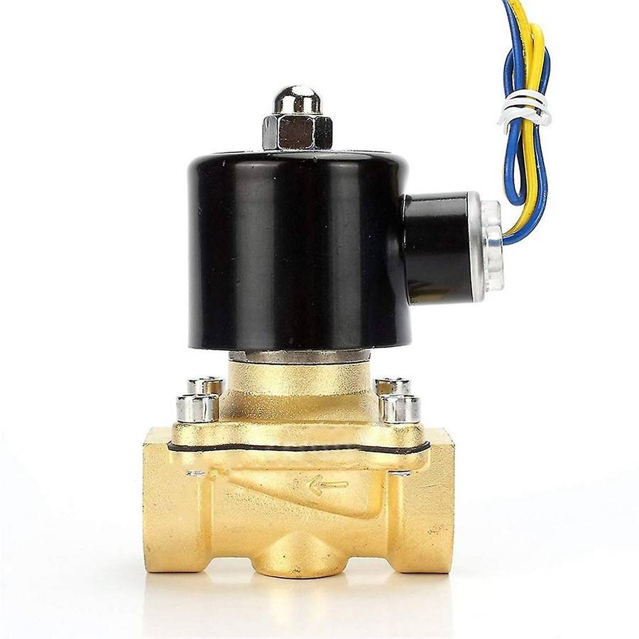 Brass Electric Solenoid Valve, 1/2Inch 12V Air Valve for Water,Air, Natural Gas, Fuel Electronic Pip