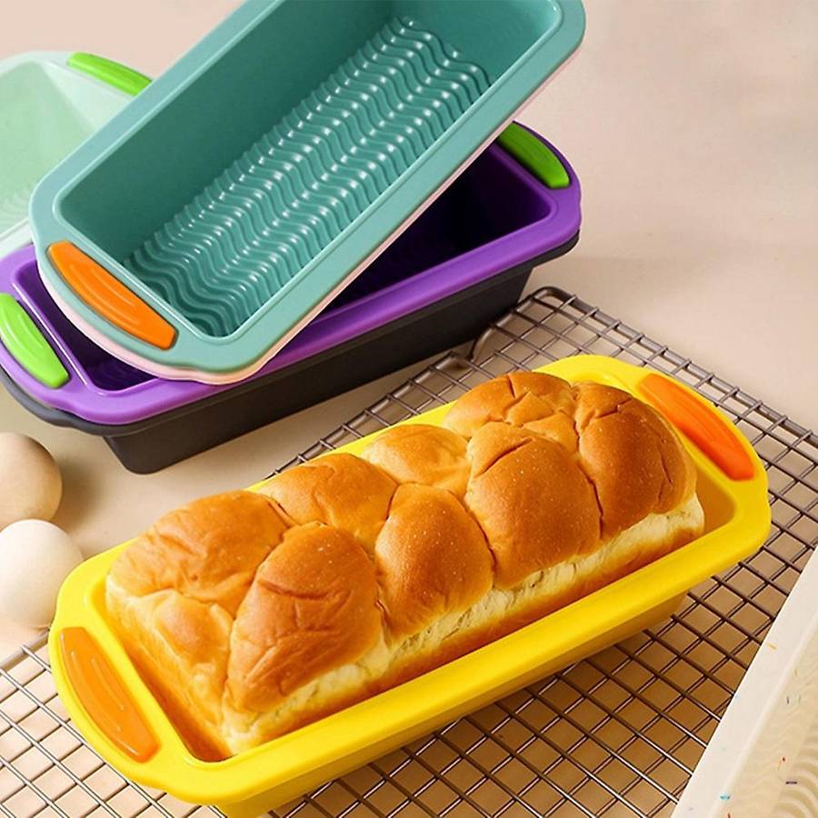 Bread Loaf Pan,5 Assorted Silicone Baking Pans,non Stick Rectangle Silicone Bread Loaf Pan,oven Bre
