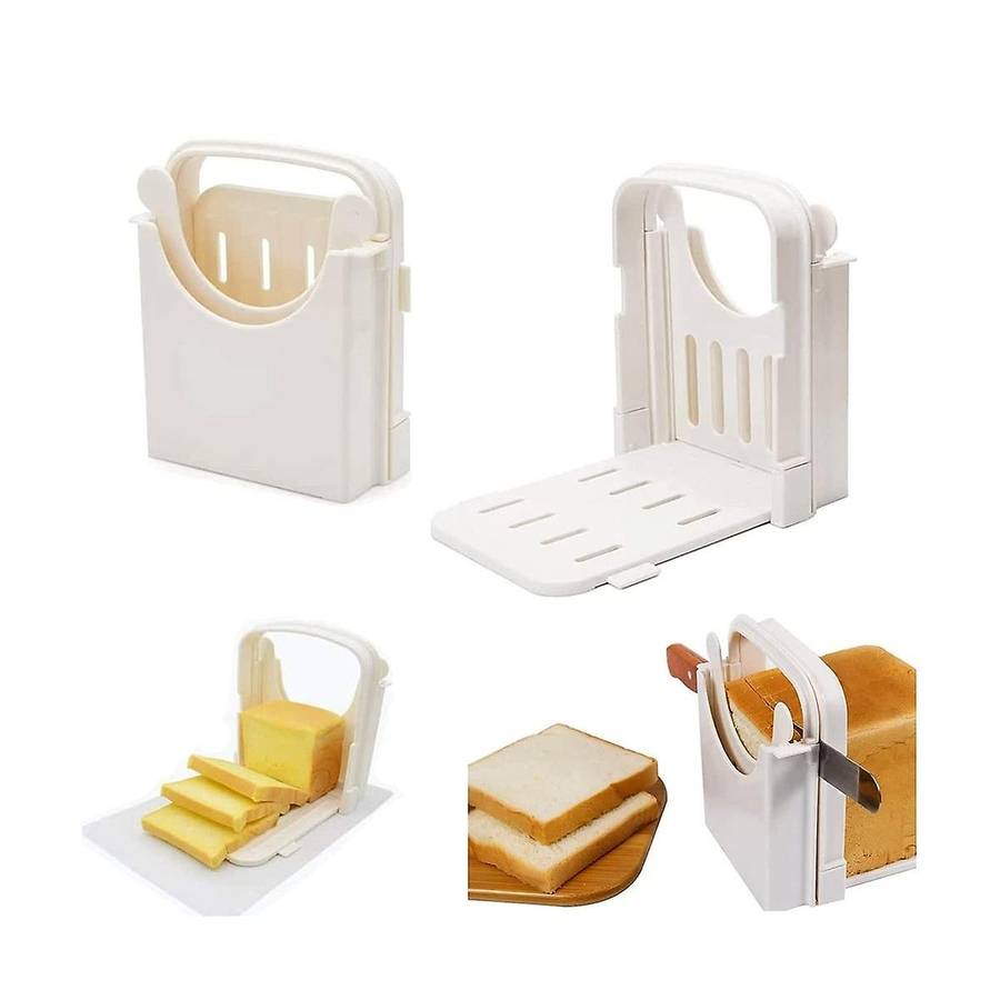 Bread Slicer, Foldable Bread Toast Slicer Sandwich Toast Slicing Machine- Quick and Safe Evenly Slic