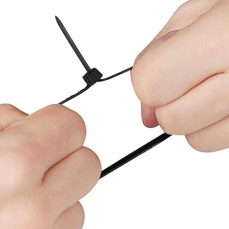 Cable Ties Black Pack Of 300 Mm X 7.6 Mm Uv Resistant Ultra with 75 Kg Tensile Strength Heat Resist