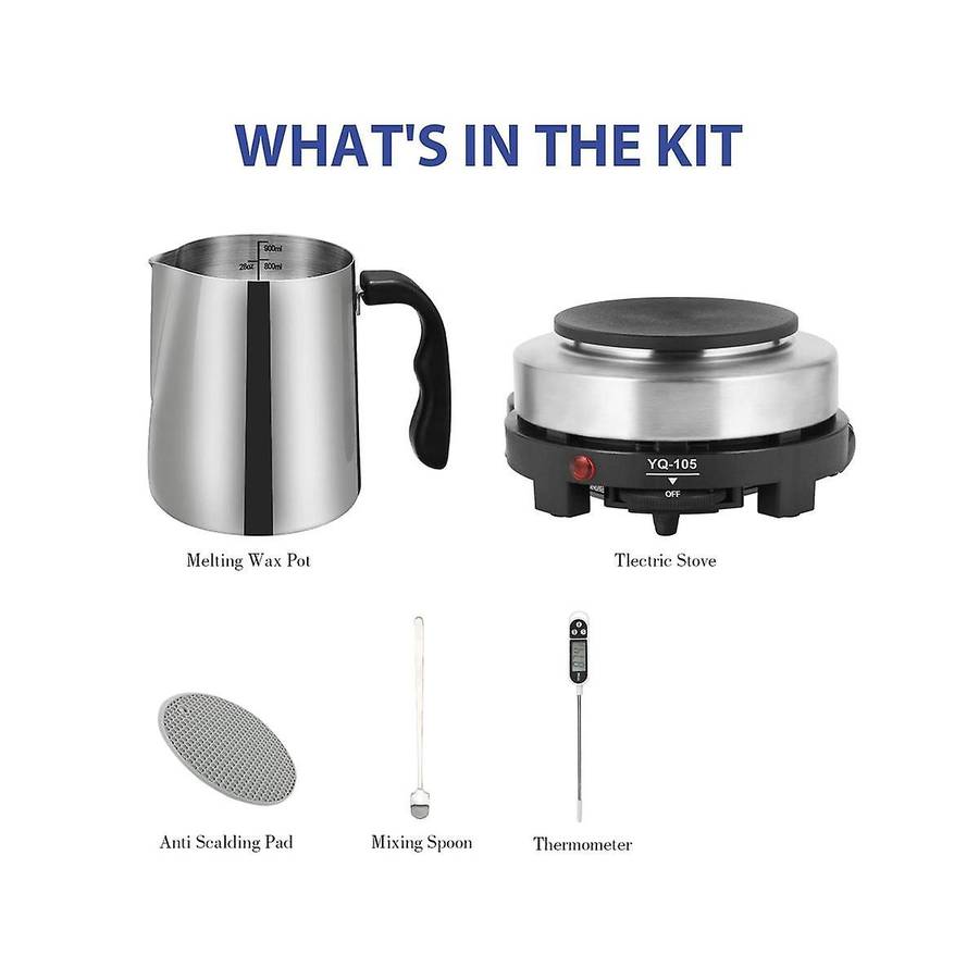 Candle Making Kit with Hot Plate,candle Making Kit for Beginners with Melting Pot,anti-scalding Pad
