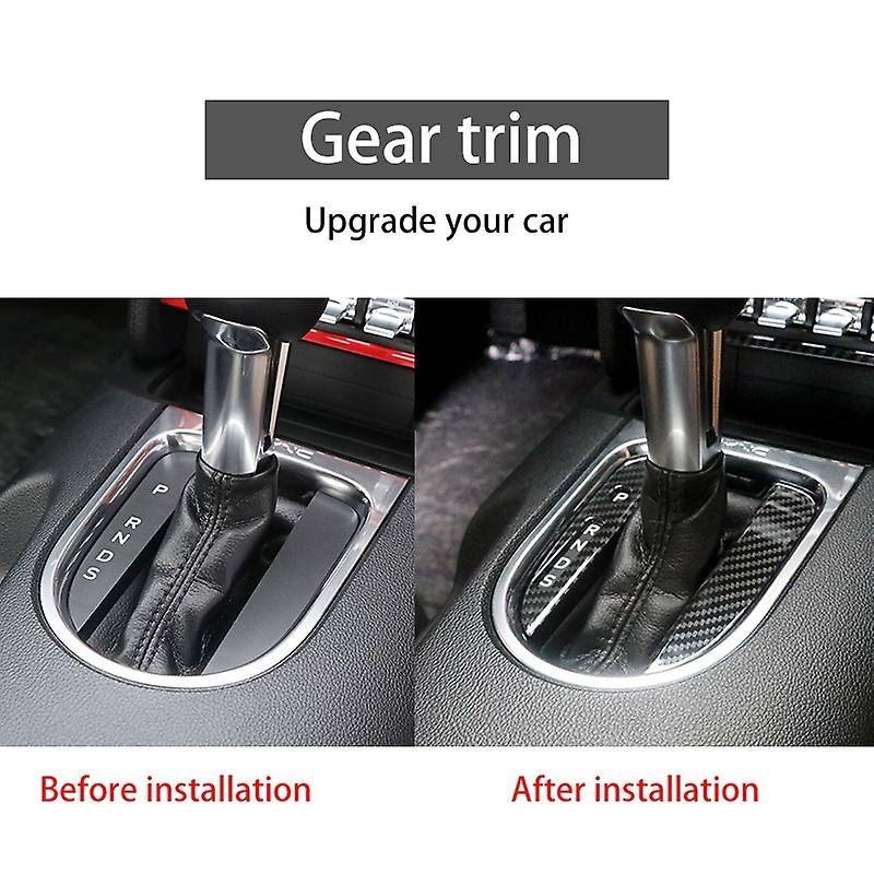 Car ABS Carbon Fiber Gear Shift Panel Cover Trims Decor Frame Stickers for 2015 2016 2017