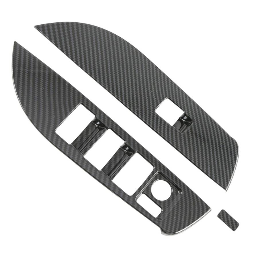 Car Abs Carbon Fiber Window Switch Panel Cover Trim Control Trim for 2020 Left-hand Drive