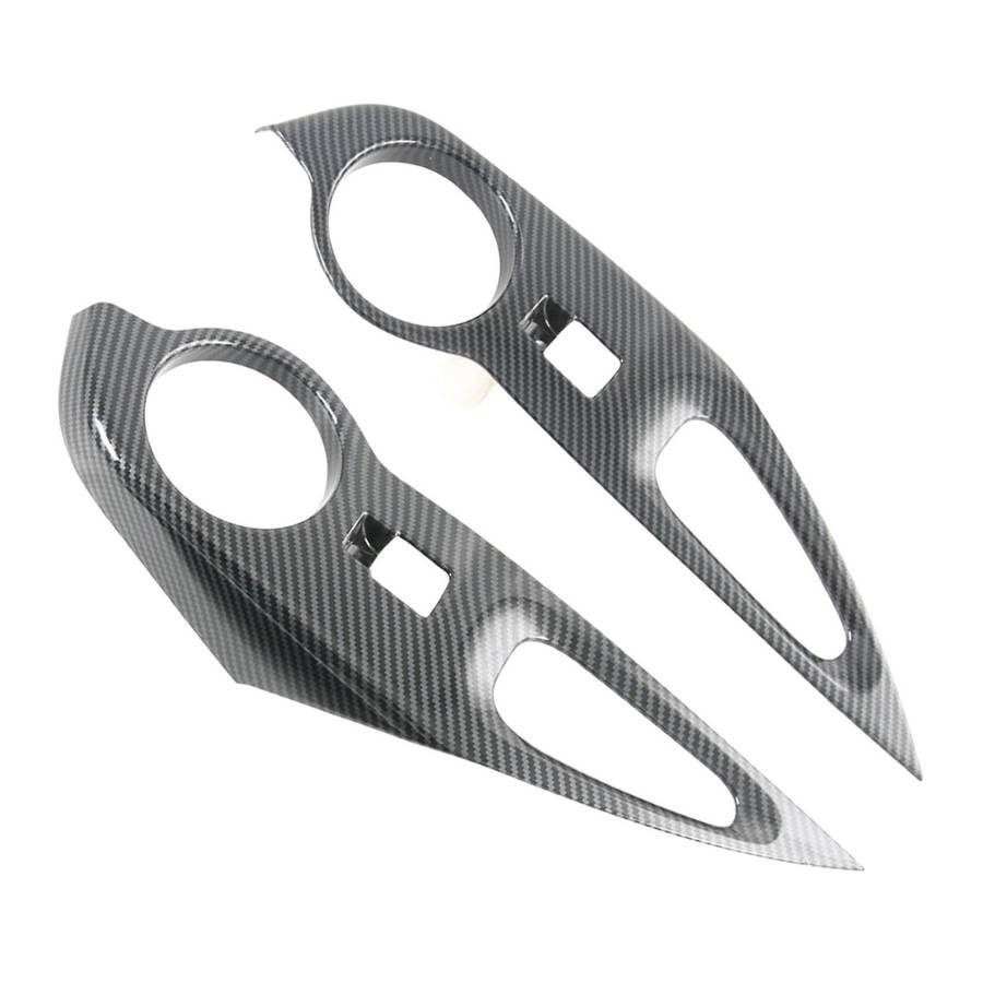 Car Abs Carbon Fiber Window Switch Panel Cover Trim Control Trim for 2020 Left-hand Drive