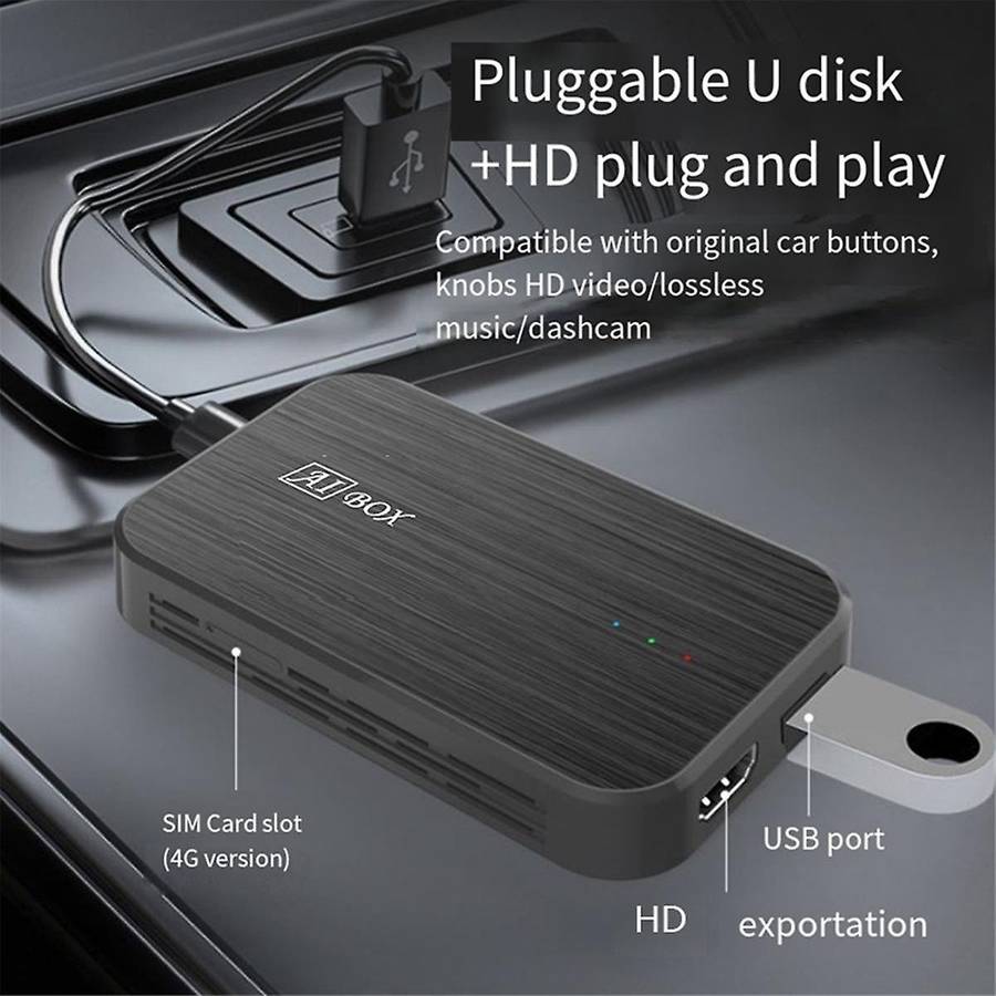 Car Adapter 4+64G Wireless Android Auto Carplay AI TV Smart Box Car Intelligent System CarPlay 4G R