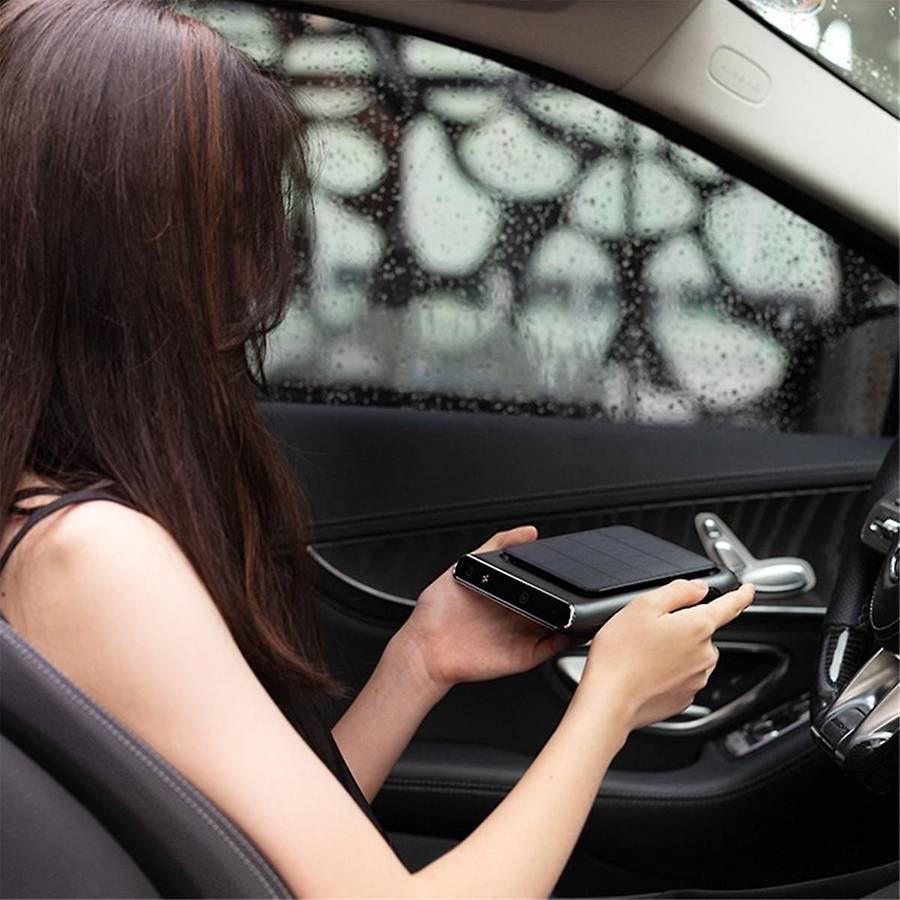 Car Air Purifier Portable Air Ionizer Solar Deodorizer Smoke Pm2.5 Hepa Filter Car Negative Ion Deod