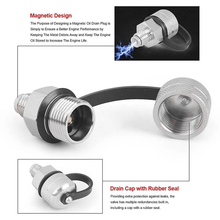 Car Aluminum Alloy Oil Drain Valve Quick Drain Suitable Quick Twist Oil Drain Valve for M12x1.5 with