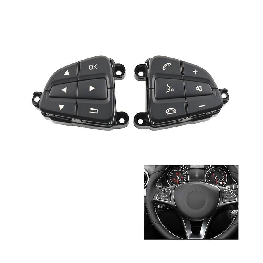 Car Black Left Steering Wheel Button Assembly Trim Cover for GLS Car Accessories
