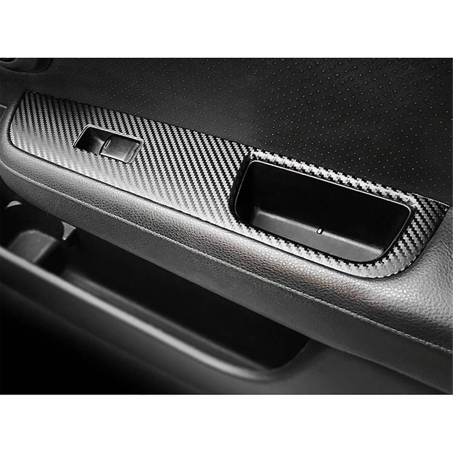 Car Carbon Decal Car Window Lift Button Switch Panel Stickers for TIIDA 2005-2010