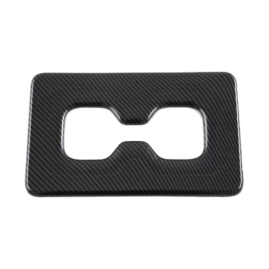 Car Carbon Fiber Abs Interior Rear Back Water Cup Holder Panel Trim Frame for 2022 2023