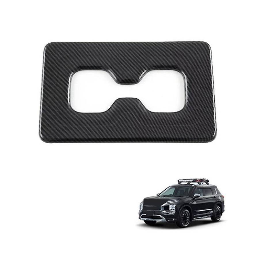 Car Carbon Fiber Abs Interior Rear Back Water Cup Holder Panel Trim Frame for 2022 2023