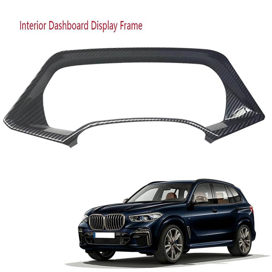 Car Carbon Fiber Abs Interior Dashboard Meter Display Frame Cover Trim Interior Mouldings for X5 G05