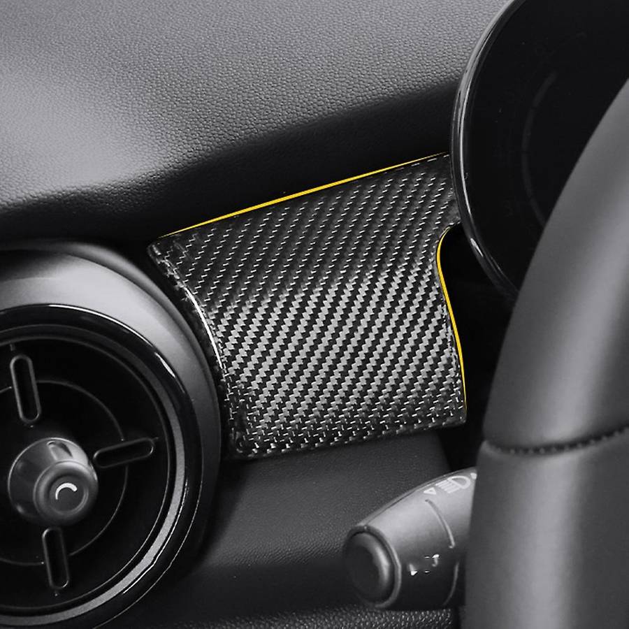 Car Carbon Fiber Central Control Instrument Panel Decorative Cover Trim Sticker for F55 F56 F57 2021